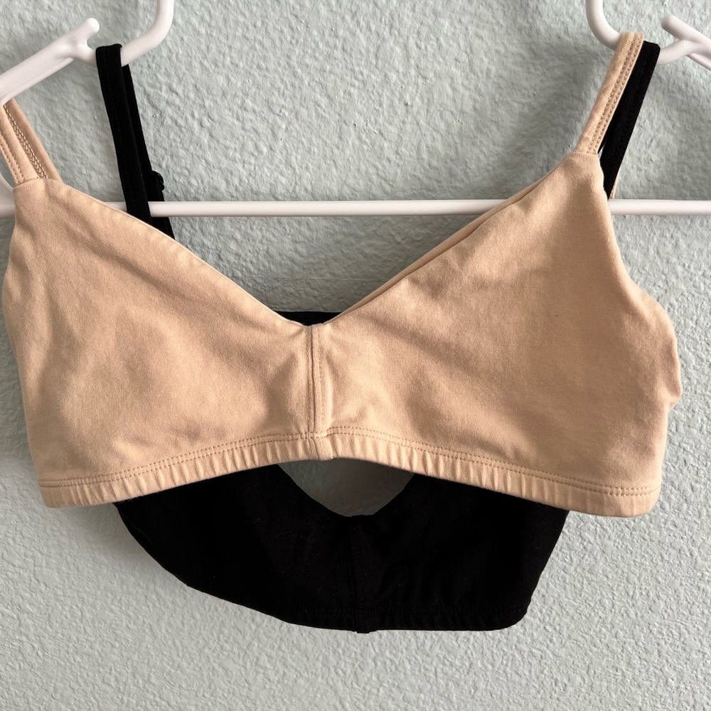 LIKE NEW!! MATE the Label Tan and Black Bralettes